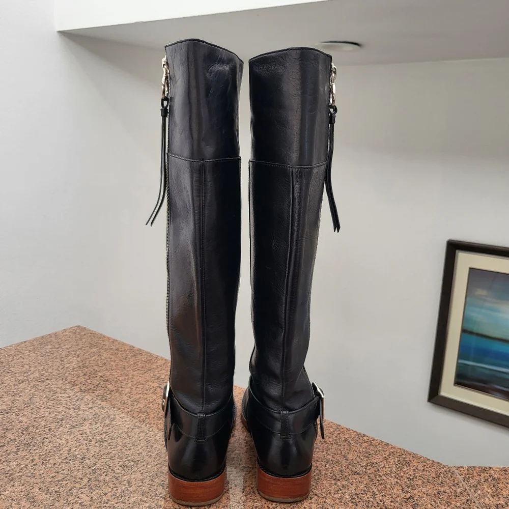 Dairy Boy Vibes Riding Jolene tall leather boots sz7 - Picture 3 of 10